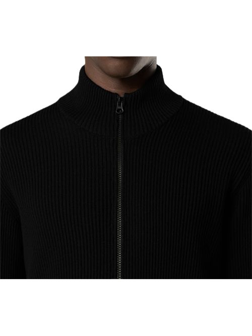 STONE ISLANDVirgin wool cardigan nero Stone Island | L2S15 5100017 S00C2V0029 BLACK